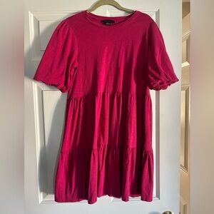 Sanctuary Sunday Stroll Tiered Dress Sz small Bright Rose